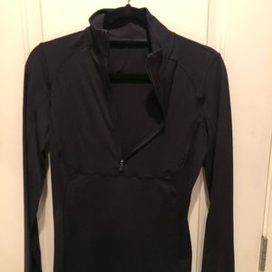 lululemon black half zip pullover - size 6